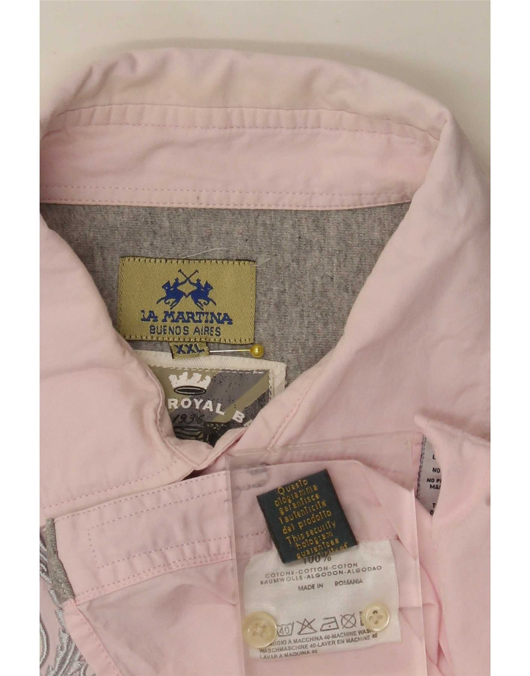 La Martina Chemise Graphique Homme 2XL Coton Rose