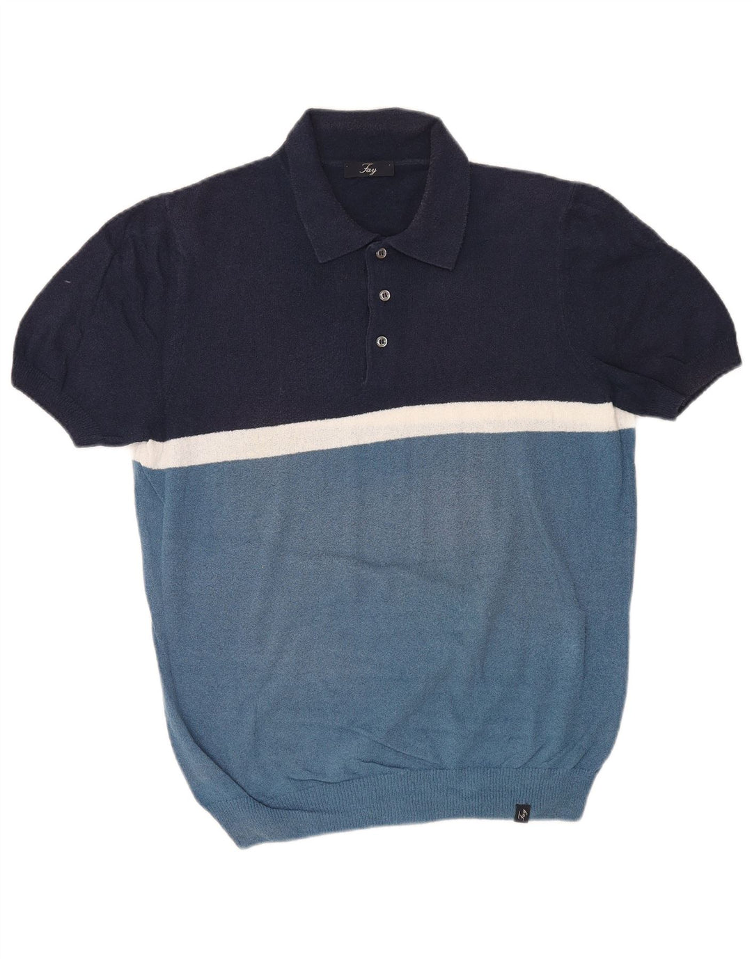 Fay Polo Homme IT 48 Bleu Marine Moyen Colourblock