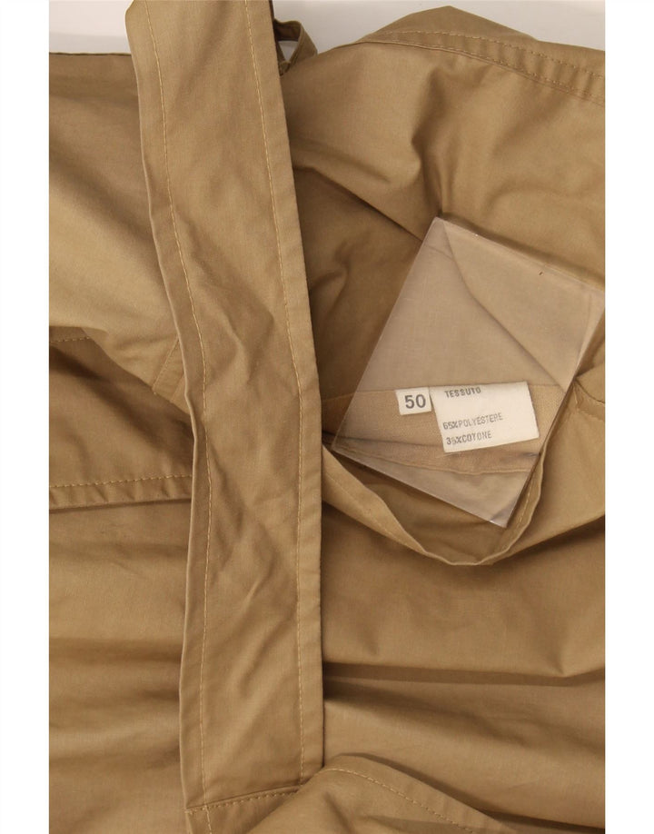 Trench-Coat Vintage Homme IT 50 Grand Polyester Beige
