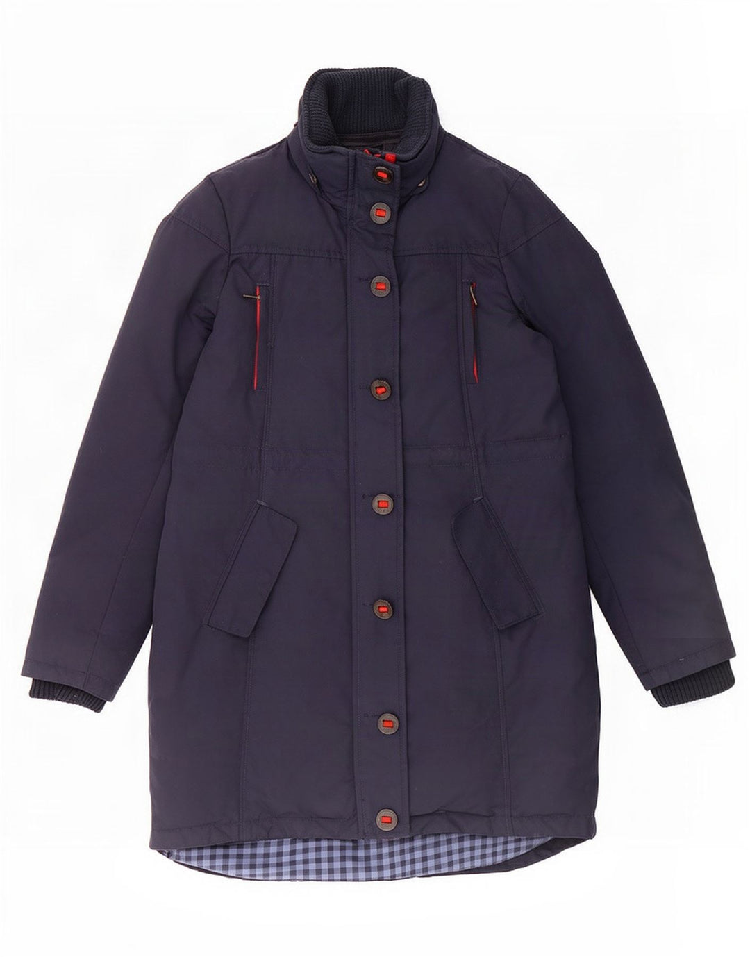 Fat Face Manteau rembourré pour femme UK 10 Petit nylon bleu marine