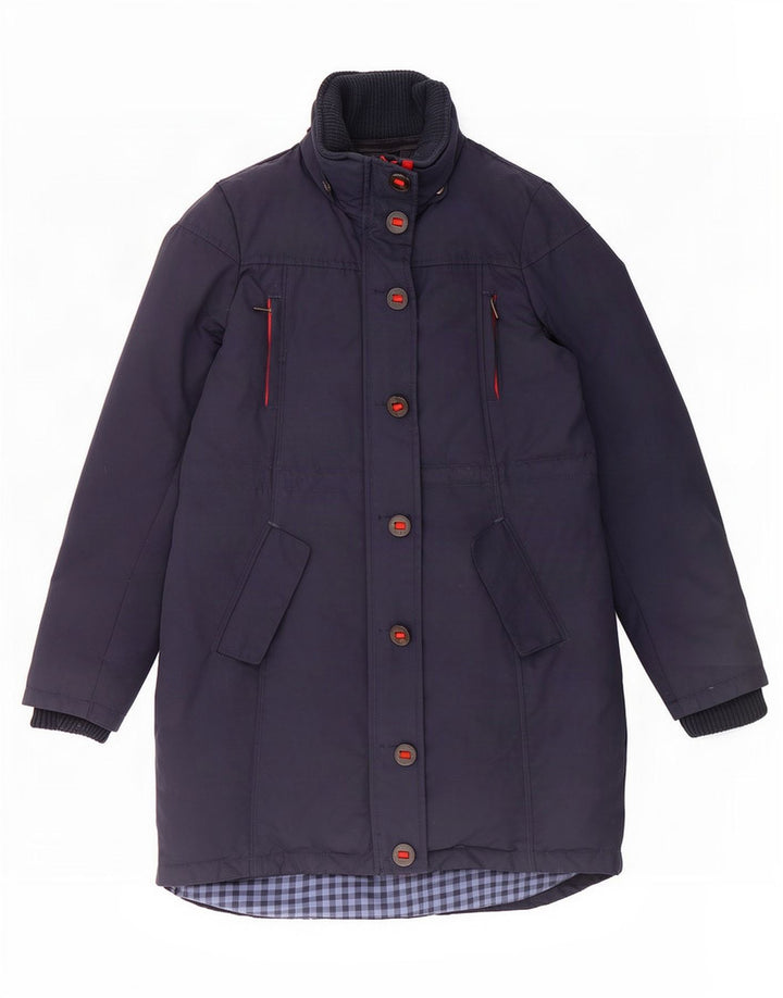 Fat Face Manteau rembourré pour femme UK 10 Petit nylon bleu marine