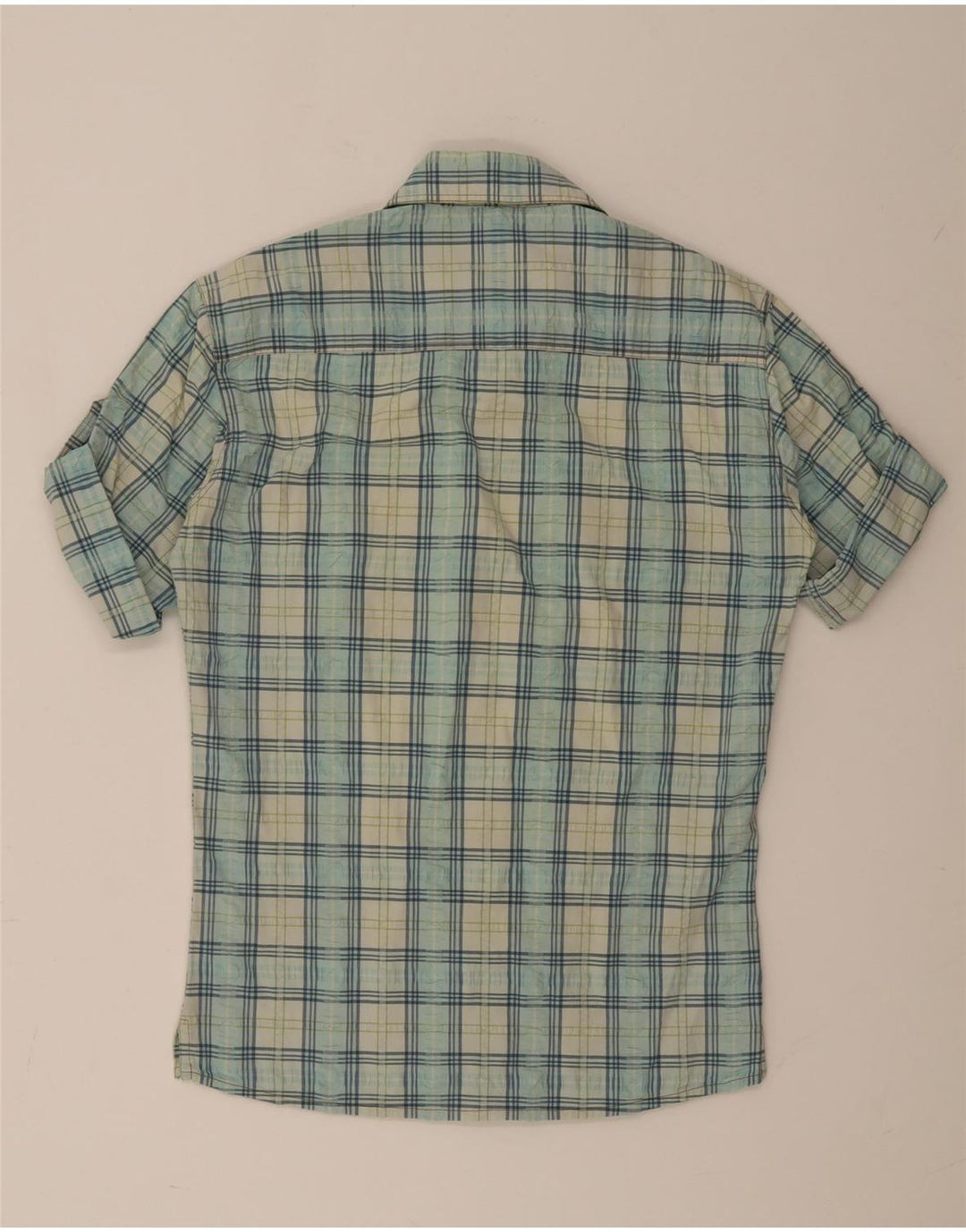 Dolce & Gabbana Chemise à manches courtes pour homme Bleu moyen à carreaux