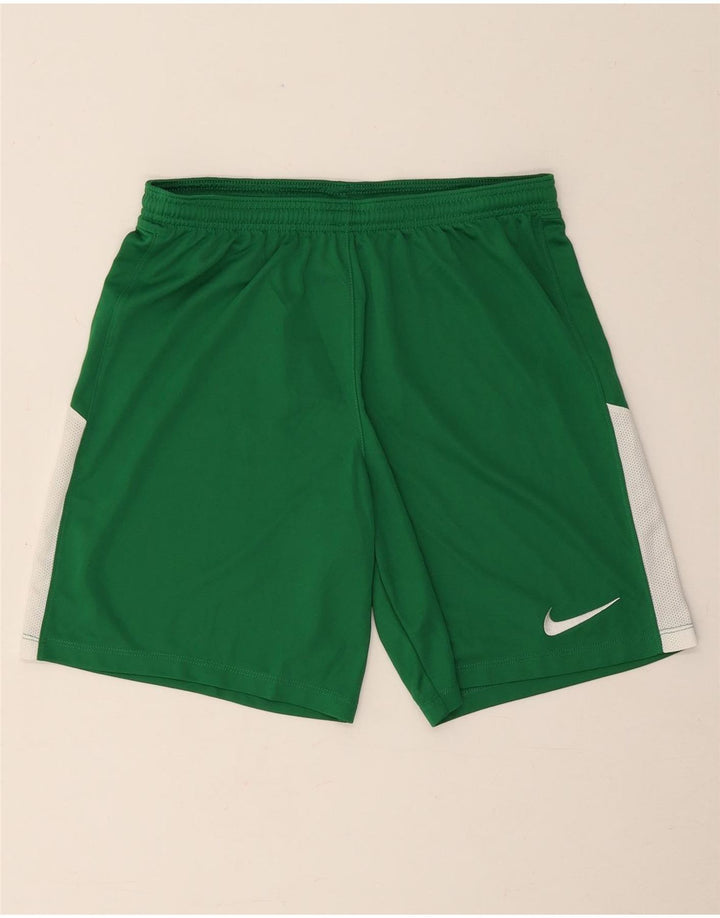 Nike Short de sport Dri Fit Slim pour homme en polyester color block vert moyen
