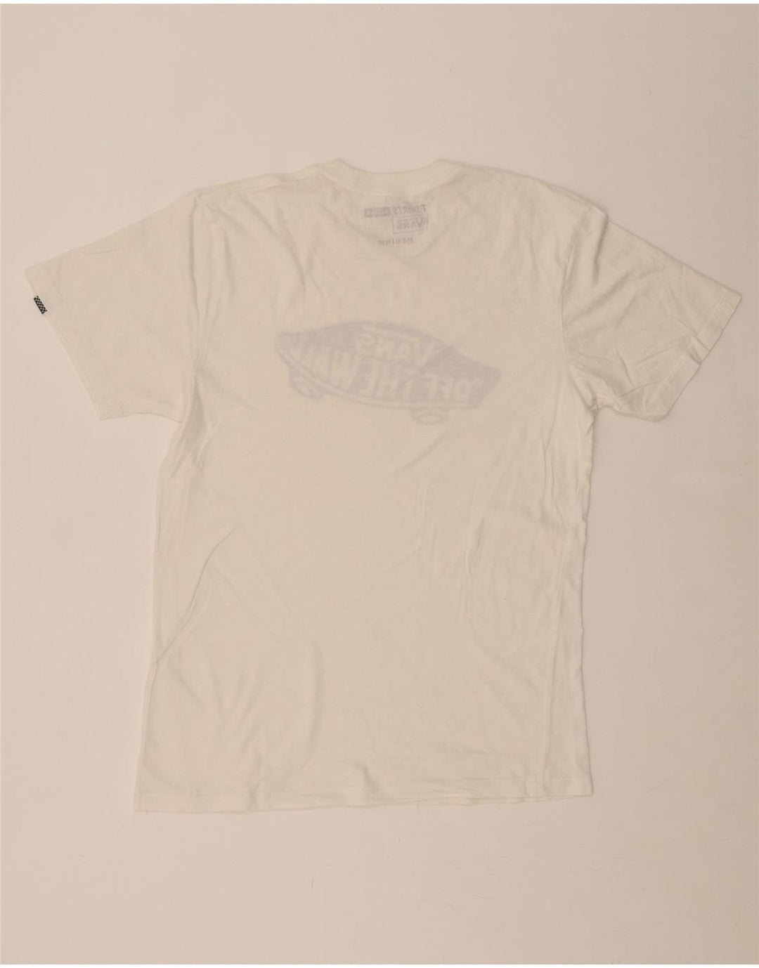 VANS Mens Custom Fit Graphic T-Shirt Top Medium White Cotton Vintage Vans and Second-Hand Vans from Messina Hembry 