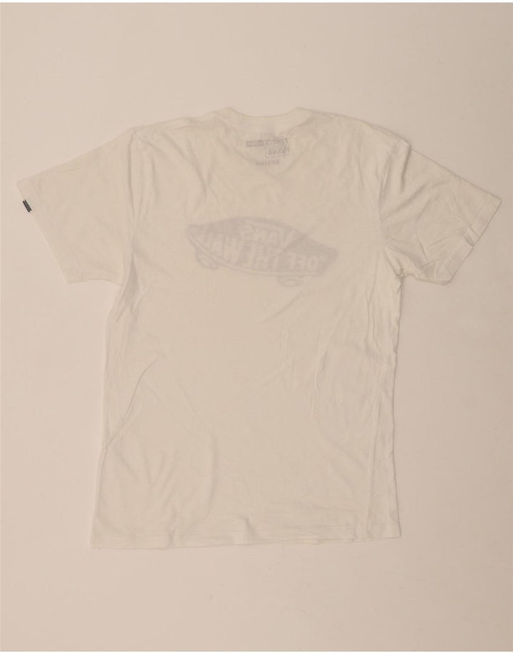 VANS Mens Custom Fit Graphic T-Shirt Top Medium White Cotton Vintage Vans and Second-Hand Vans from Messina Hembry 