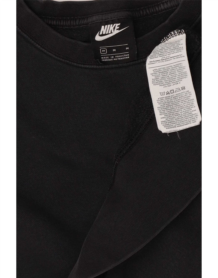 Nike Sweat-shirt court surdimensionné pour femme UK 14 en coton noir moyen