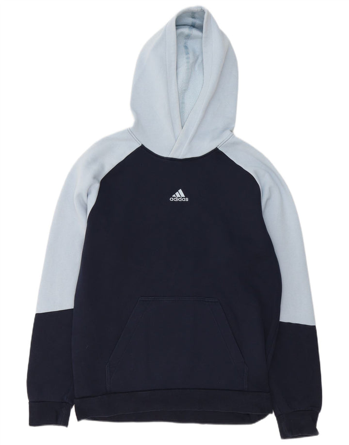 Adidas Pull à capuche pour homme Bleu marine moyen Colourblock