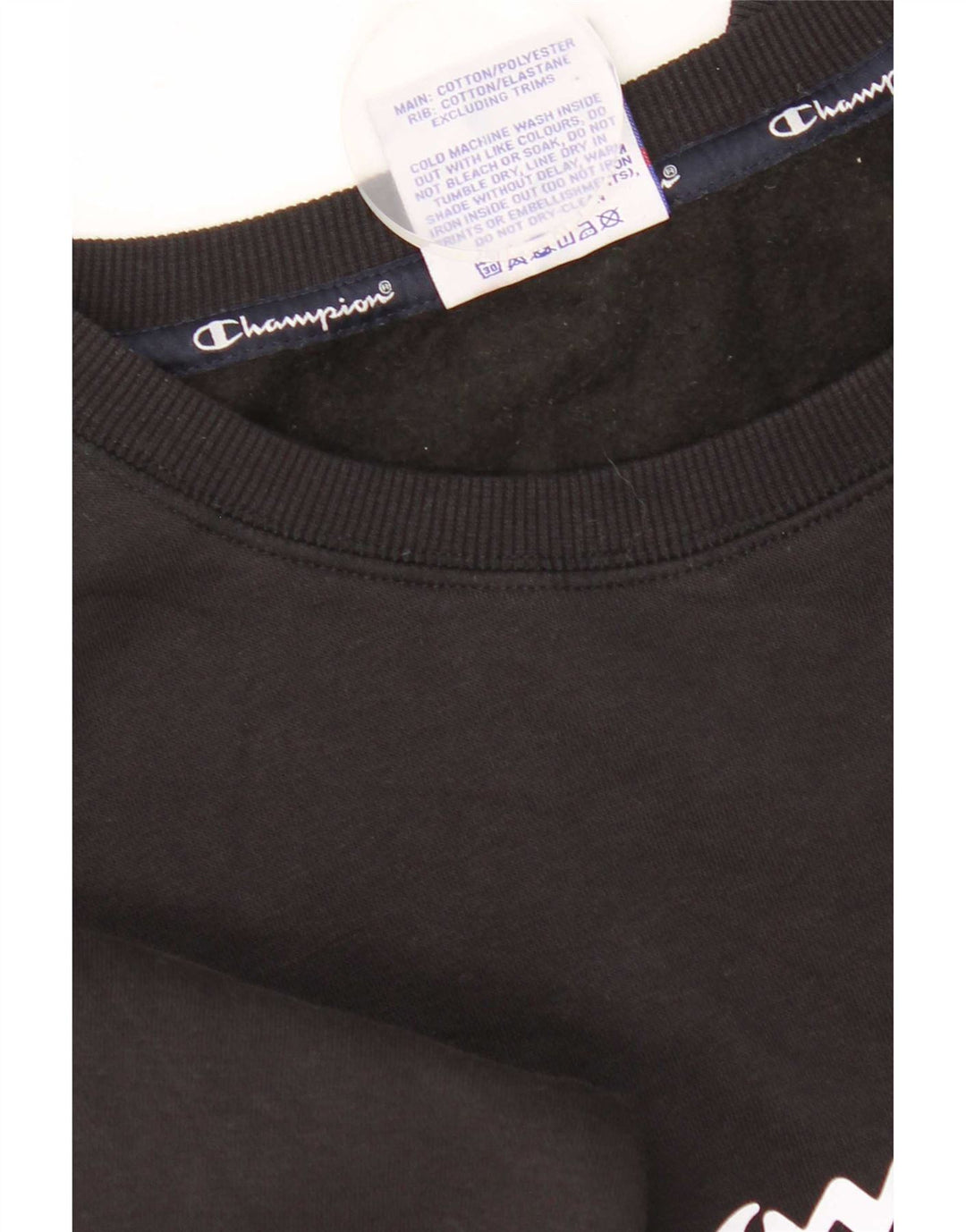 Champion Sweat-shirt graphique pour femme UK 12 en coton noir moyen