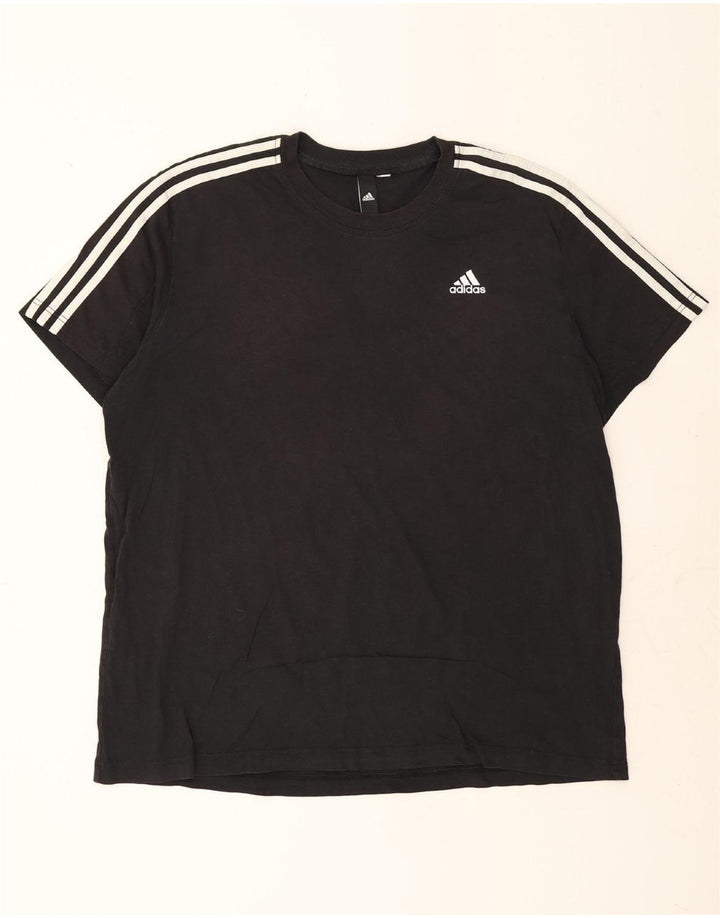 ADIDAS Mens T-Shirt Top 2XL Black Vintage Adidas and Second-Hand Adidas from Messina Hembry 