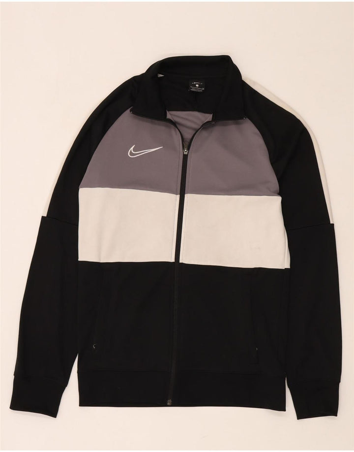 Nike Hommes Dri Fit Survêtement Top Veste Petit Noir Colorblock Polyester