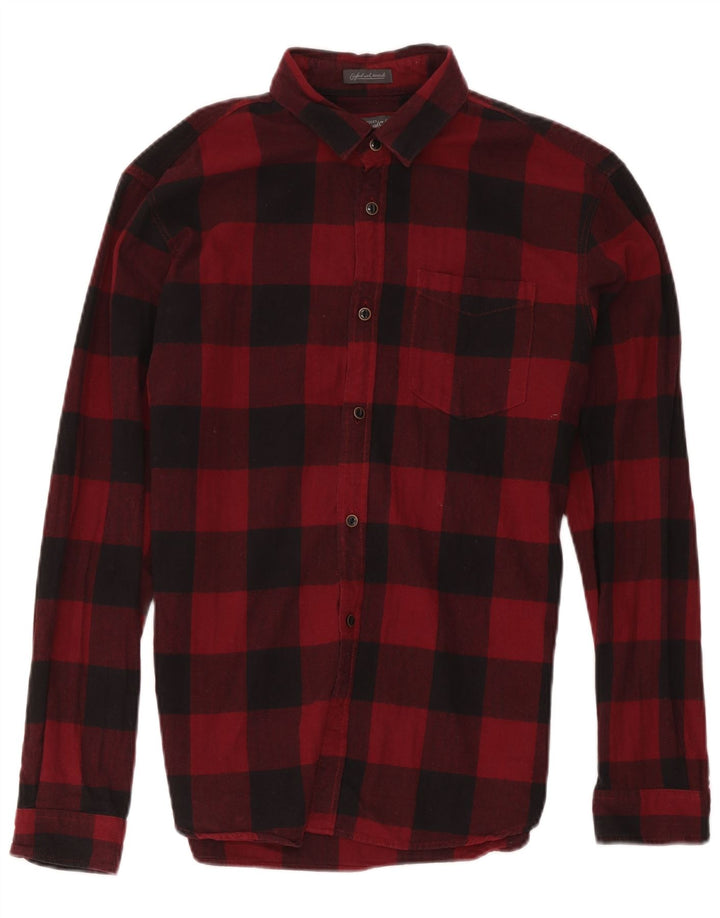 Jack & Jones Chemise en Flanelle Homme Rouge Moyen à Carreaux en Coton