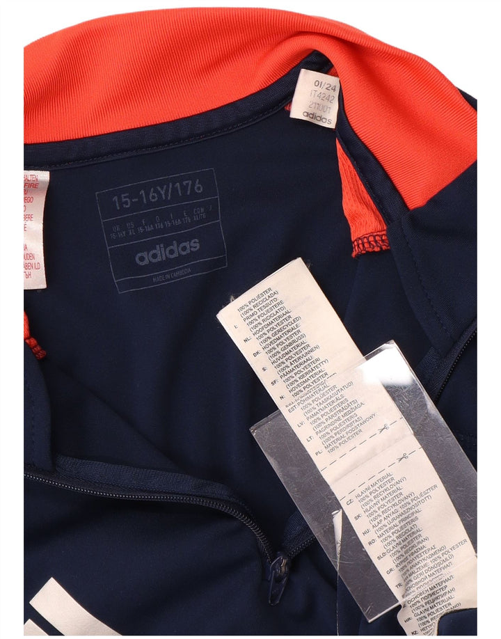 ADIDAS Haut de Survêtement Pull Manchester United Garçon 15-16 Ans Bleu Marine