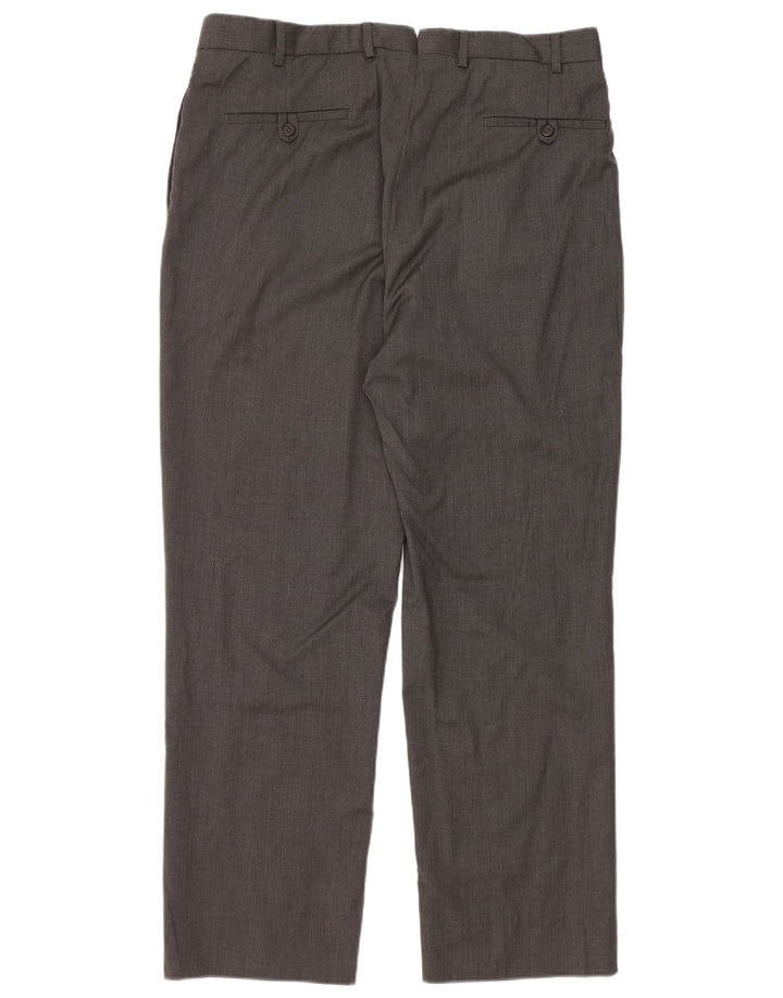 BROOKS BROTHERS Pantalon de Costume Droit Homme W36 L30 Gris Laine