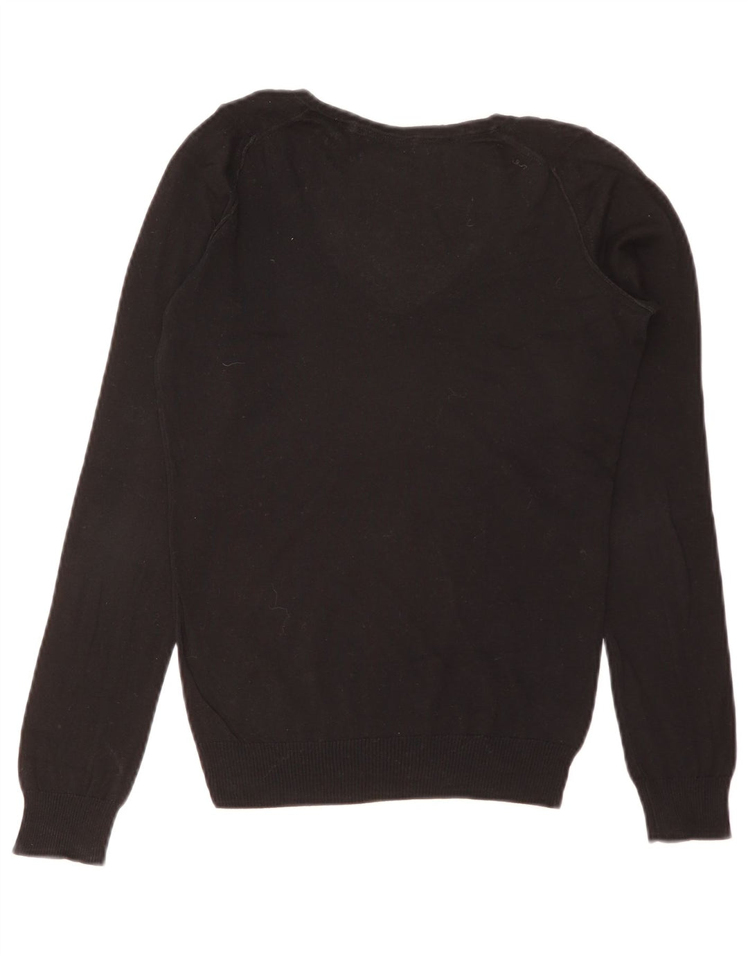 Massimo Dutti Pull col V pour femme UK 10 Petit Noir