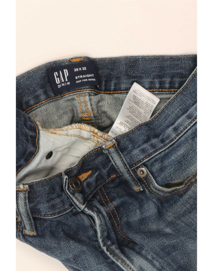 Gap Jean droit vieilli femme W28 L32 bleu coton