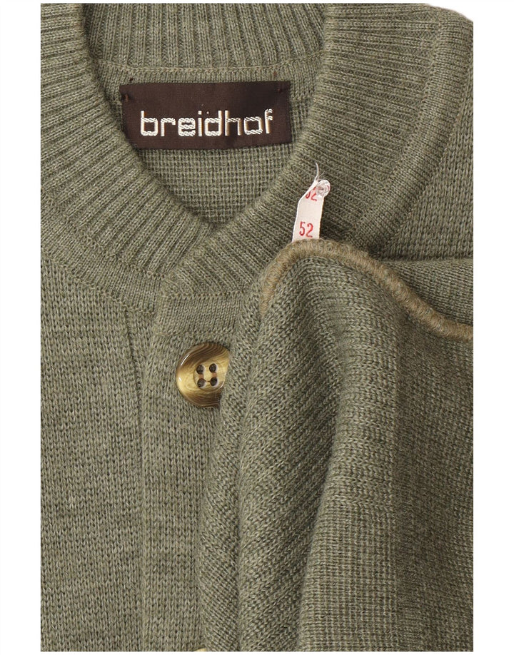 Breidhof Pull Cardigan Coupe Régulière pour Homme EU 52 Large Vert