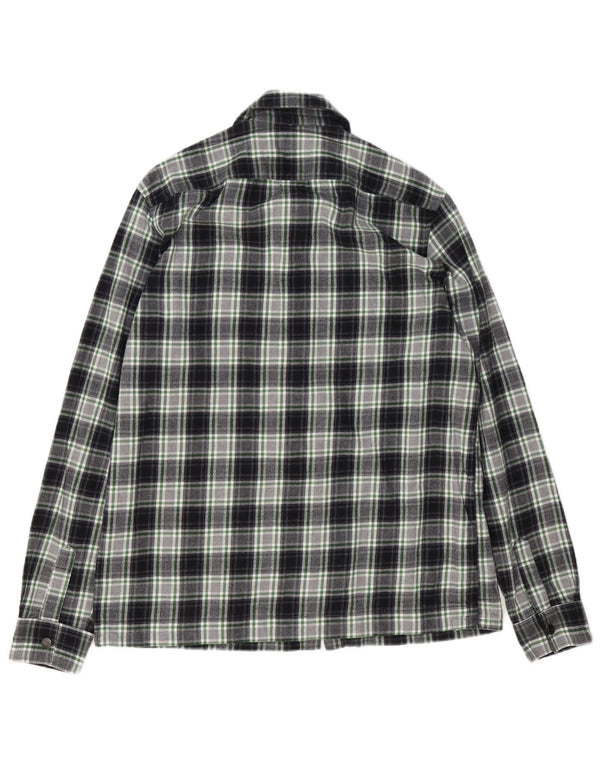 Ted Baker Chemise en flanelle pour homme Taille 3 Coton à carreaux vert moyen