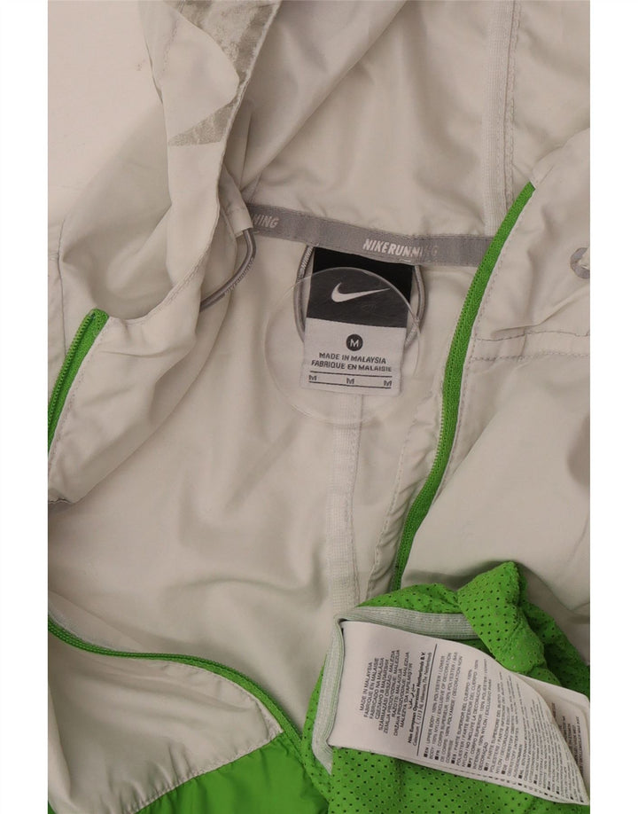 Nike Veste de survêtement à capuche pour femme UK 14 Medium Blanc Colourblock
