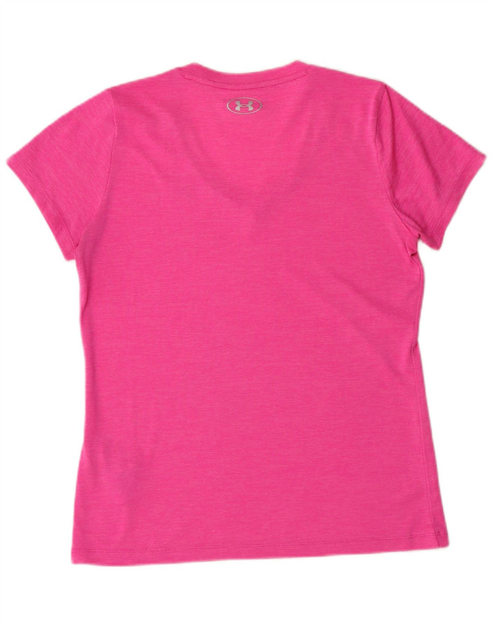 UNDER ARMOUR T-shirt Heat Gear pour femme UK 10 Petit Rose Polyester