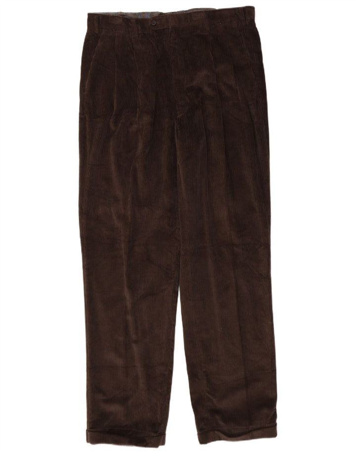 RALPH LAUREN Pantalon en velours côtelé pour homme W36 L34 Coton marron