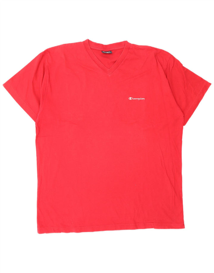 CHAMPION T-Shirt Homme Top 2XL Rouge Coton