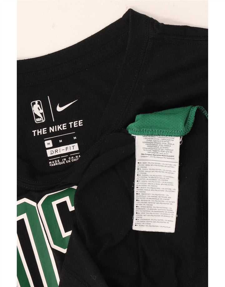 Nike Hommes Boston Celtics Graphic T-Shirt Top Noir Moyen Polyester