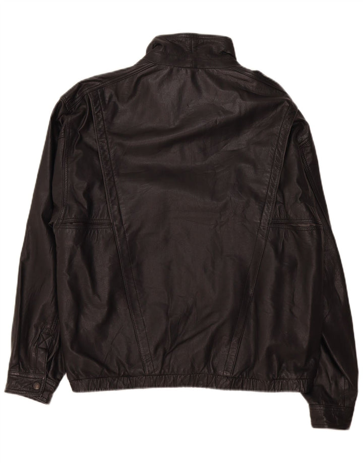 veste en cuir homme vintage UK 38 Noir Moyen