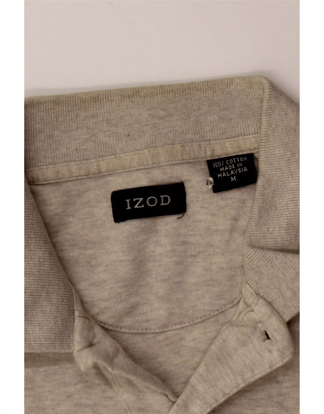 IZOD Polo Homme Gris Moyen Chiné Coton
