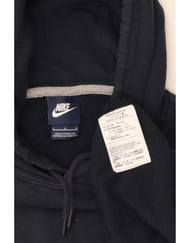 Nike Pull à capuche pour homme en coton bleu marine Taille L