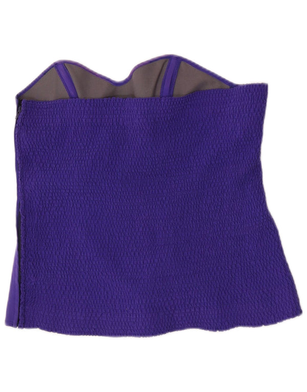 Pancaldi & B Haut Corset Femme UK 8 Petite Soie Violette