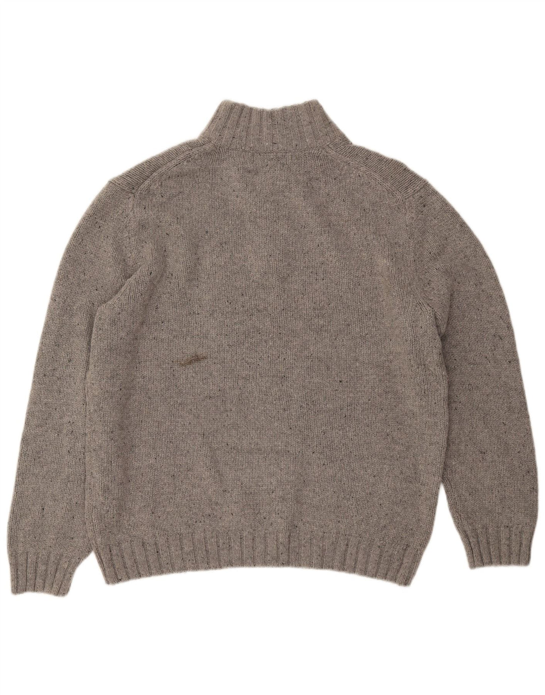 NAUTICA Pull col boutonné pour homme XL en acrylique moucheté gris