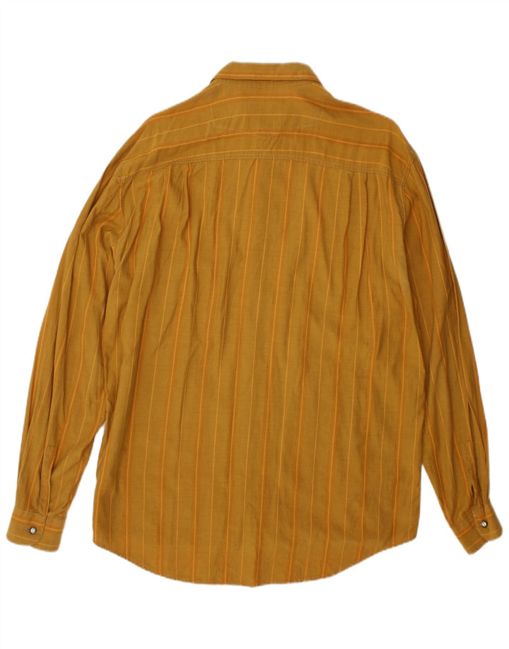Chemise homme vintage grande rayure jaune