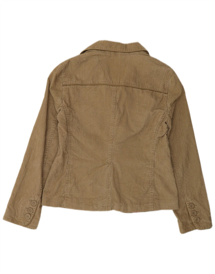 Massimo Dutti Veste blazer en velours côtelé à 3 boutons pour femme EU 42 Large Marron