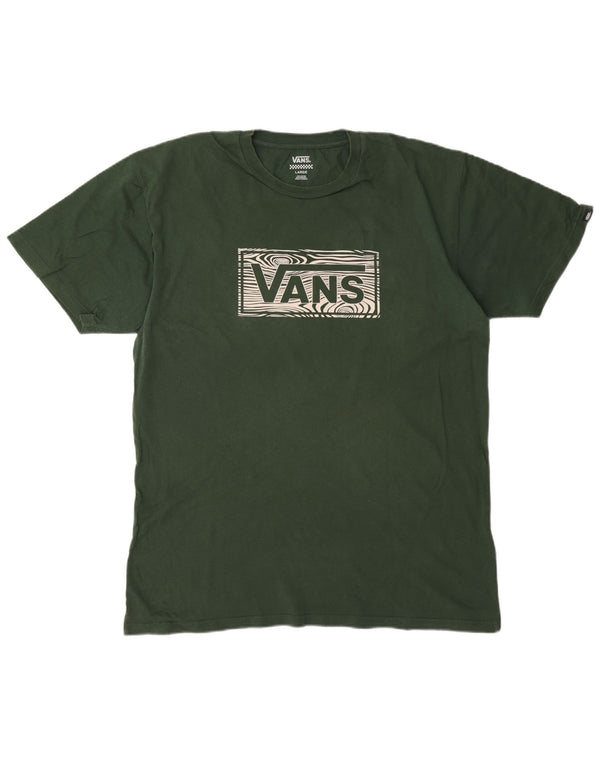 Vans T-shirt graphique pour hommes en coton vert grand