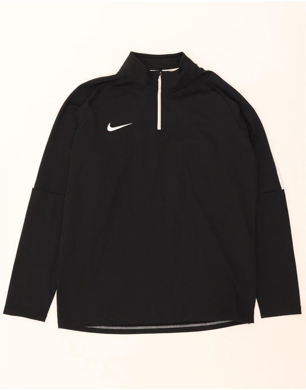Nike Dri Fit Zip Neck Pull Survêtement Haut XL Noir Colorblock
