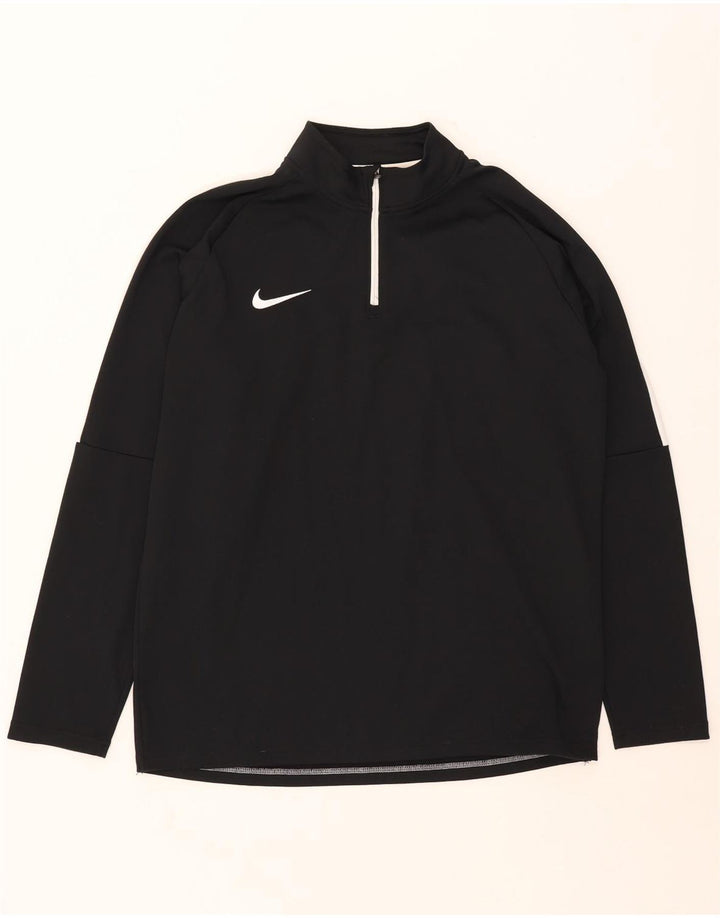 Nike Dri Fit Zip Neck Pull Survêtement Haut XL Noir Colorblock