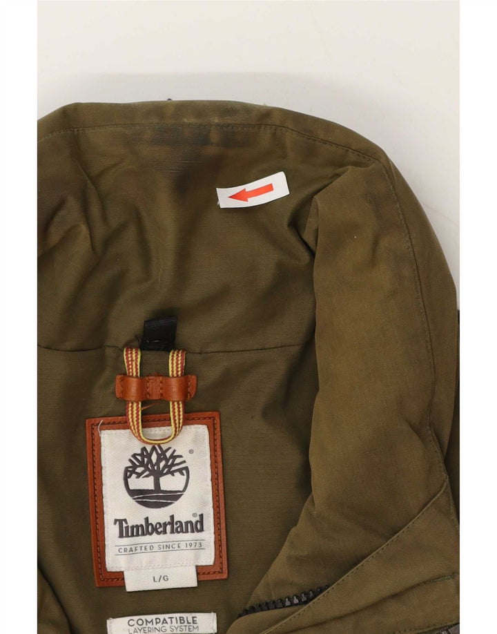 Timberland Veste utilitaire pour homme UK 40 Grand coton kaki
