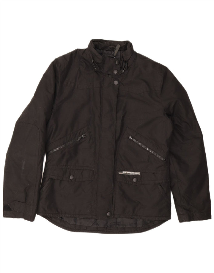 Levi's Veste Coupe-Vent Oversize Femme UK 10 Petit Noir Polyester