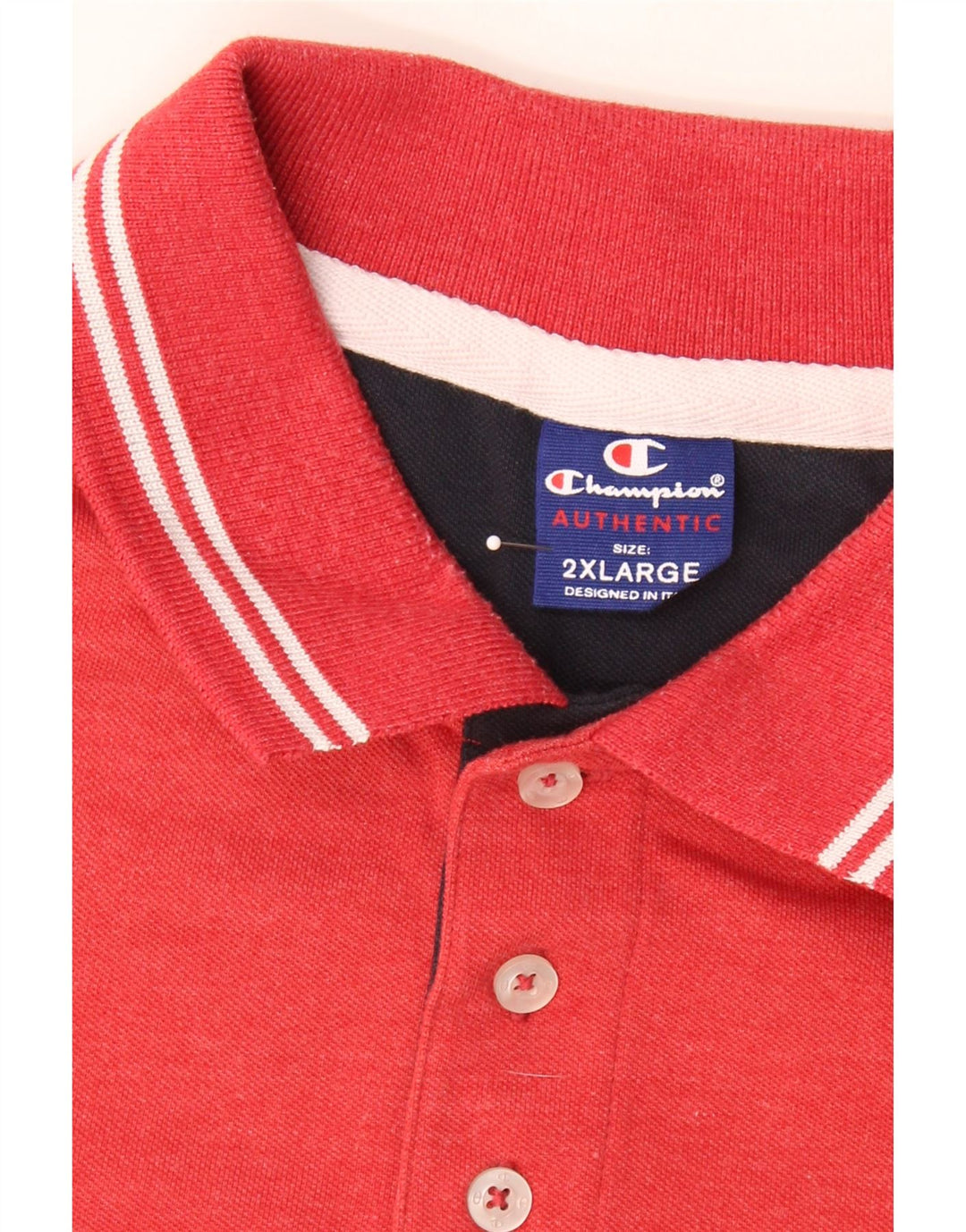 CHAMPION Mens Polo Shirt 2XL Red Cotton Vintage Champion and Second-Hand Champion from Messina Hembry 