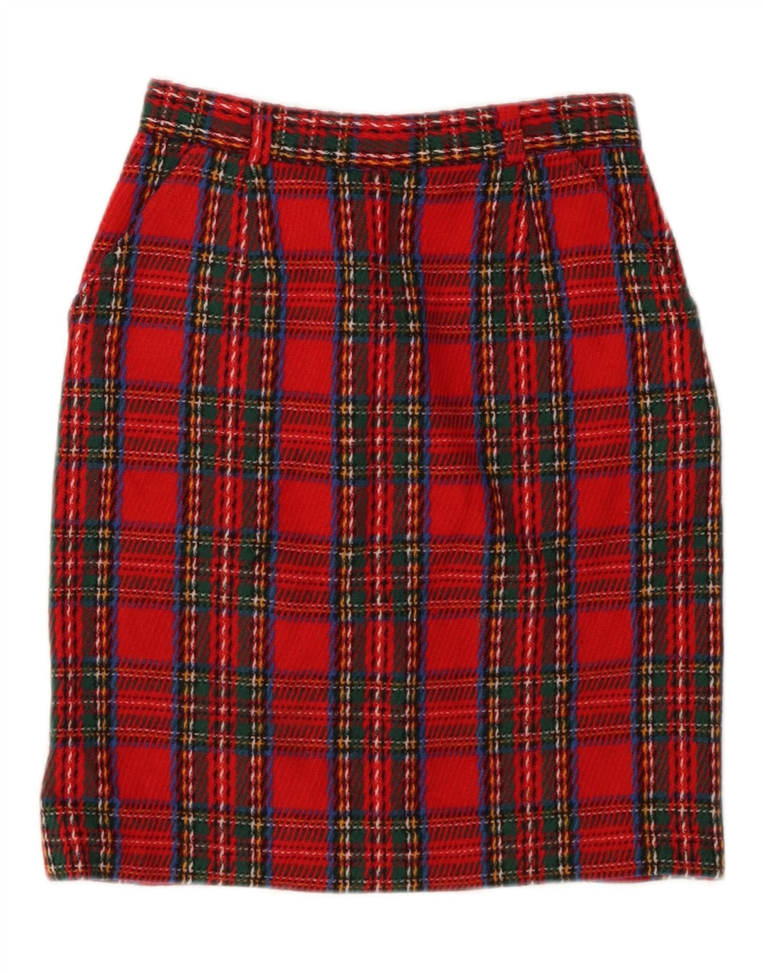 jupe crayon femme vintage W24 Petit Plaid Rouge
