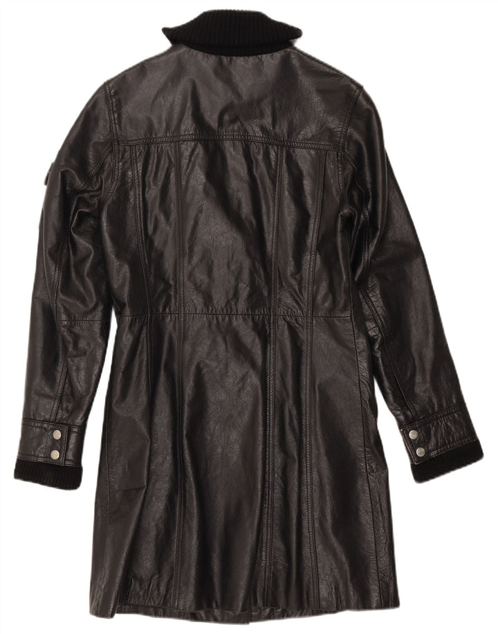 Gipsy Manteau en cuir pour femme UK 12 Medium Noir