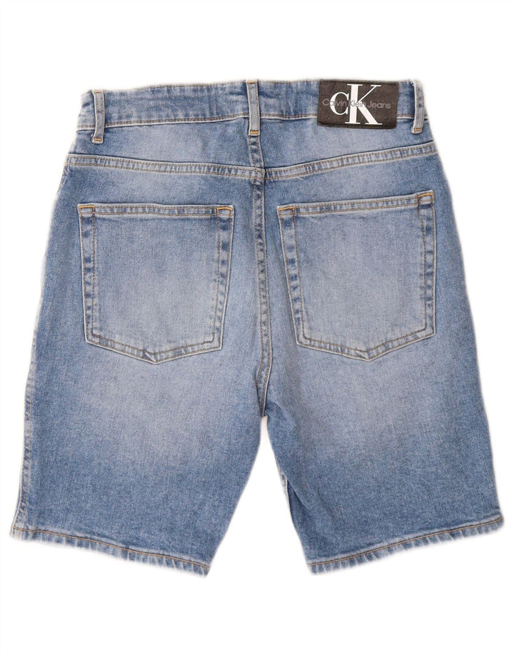 Calvin Klein Short en jean pour garçon 13-14 ans W26 Bleu
