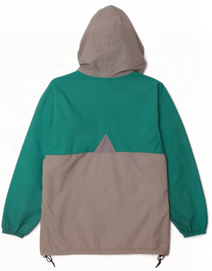 K-Way Veste de pluie à capuche pour homme UK 40 Large Turquoise Colourblock Polyamide