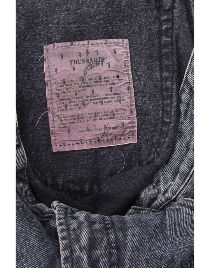 Trussardi Jean Droit W42 L28 Bleu Coton Homme