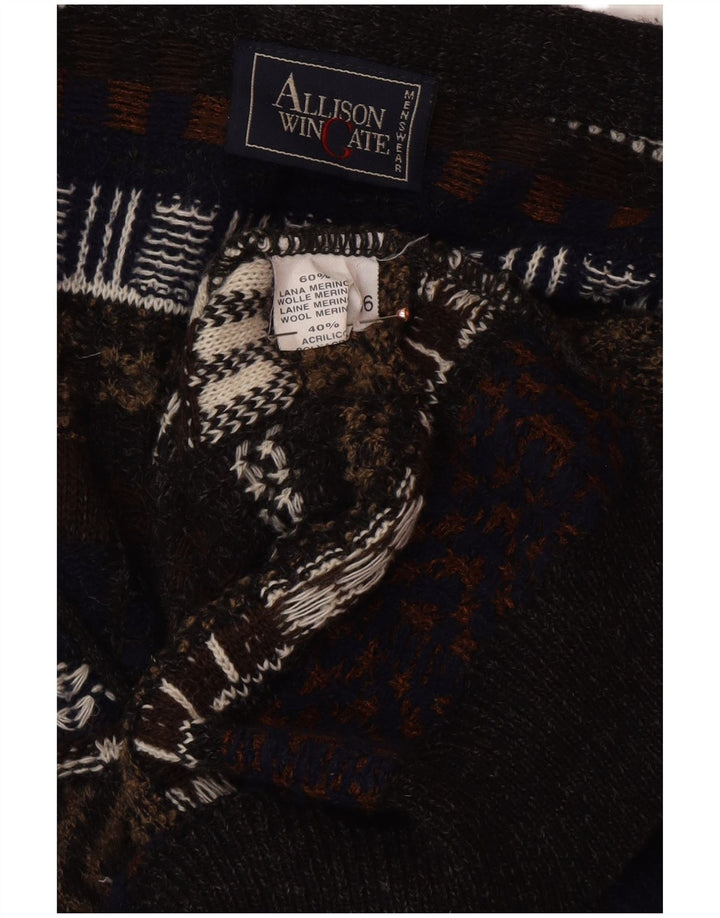ALLISON WINGATE Pull Cardigan Homme IT 56 2XL Multicolore Fair Isle