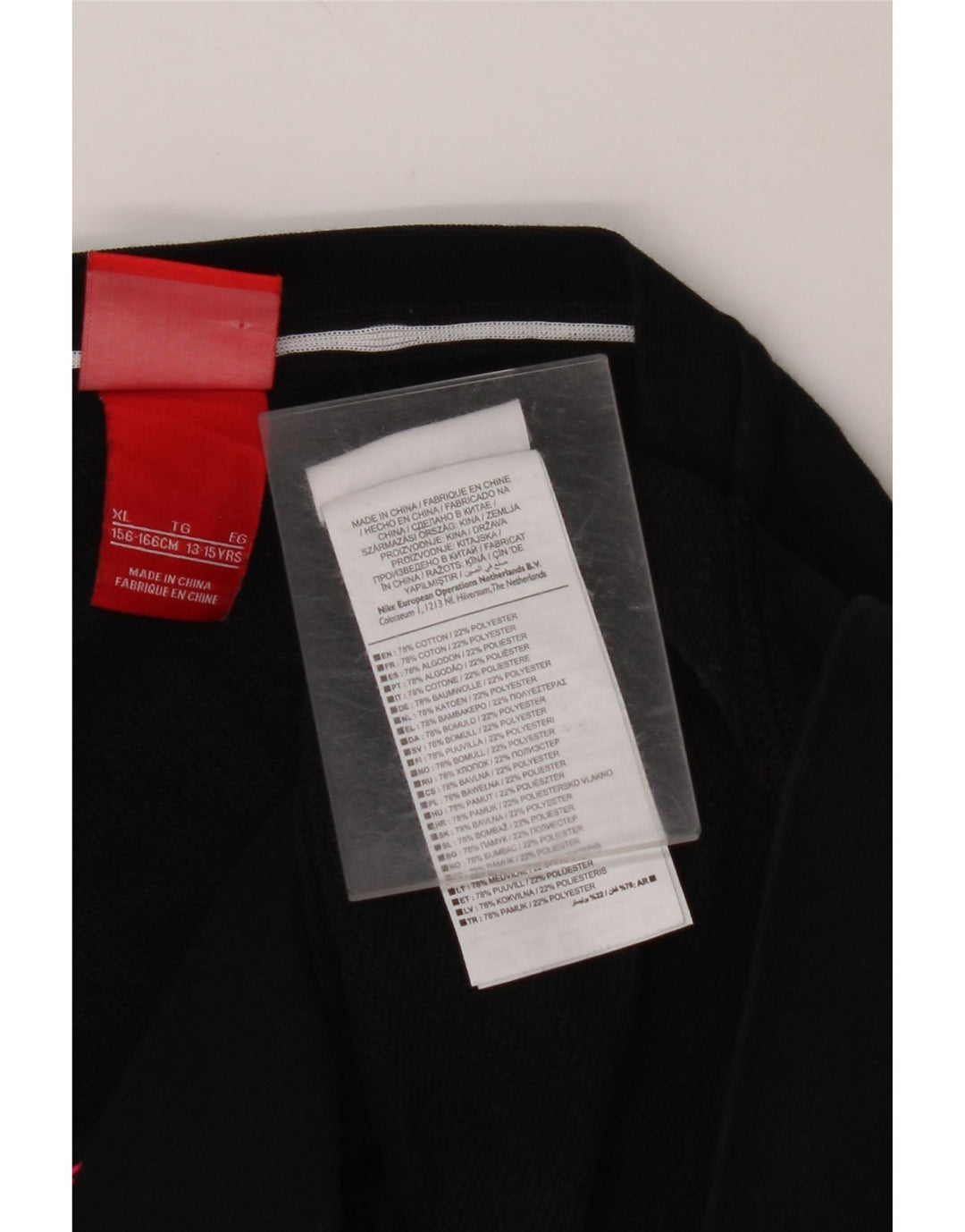 NIKE Sweat-shirt court graphique pour fille 13-14 ans XL Noir Coton