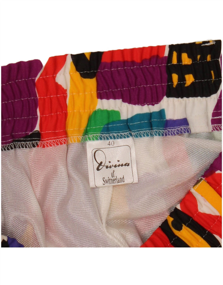 Divina Jupe Plissée Femme EU 40 Medium W34 Multicolore Géométrique