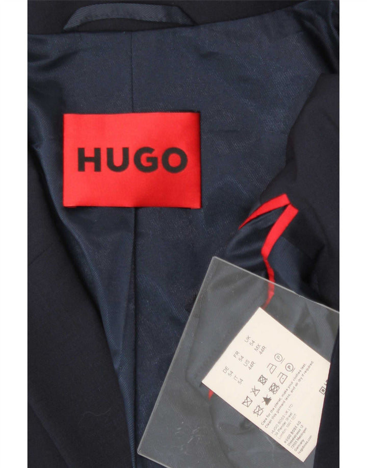 Hugo Boss Veste blazer à 2 boutons pour homme UK 54 2XL Bleu marine Laine vierge