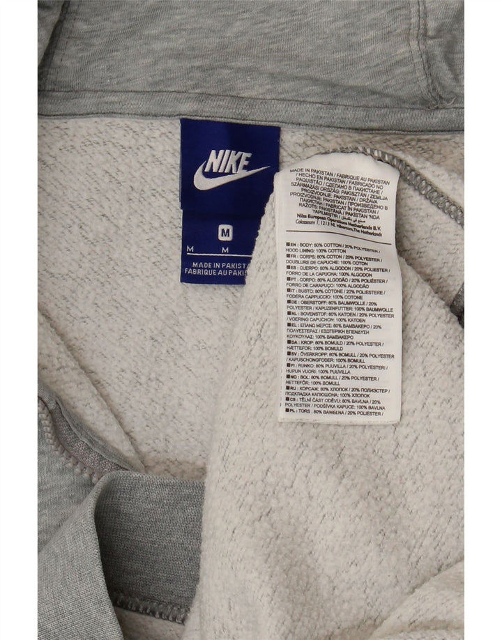 NIKE Pull à capuche zippé pour homme en coton moucheté gris moyen