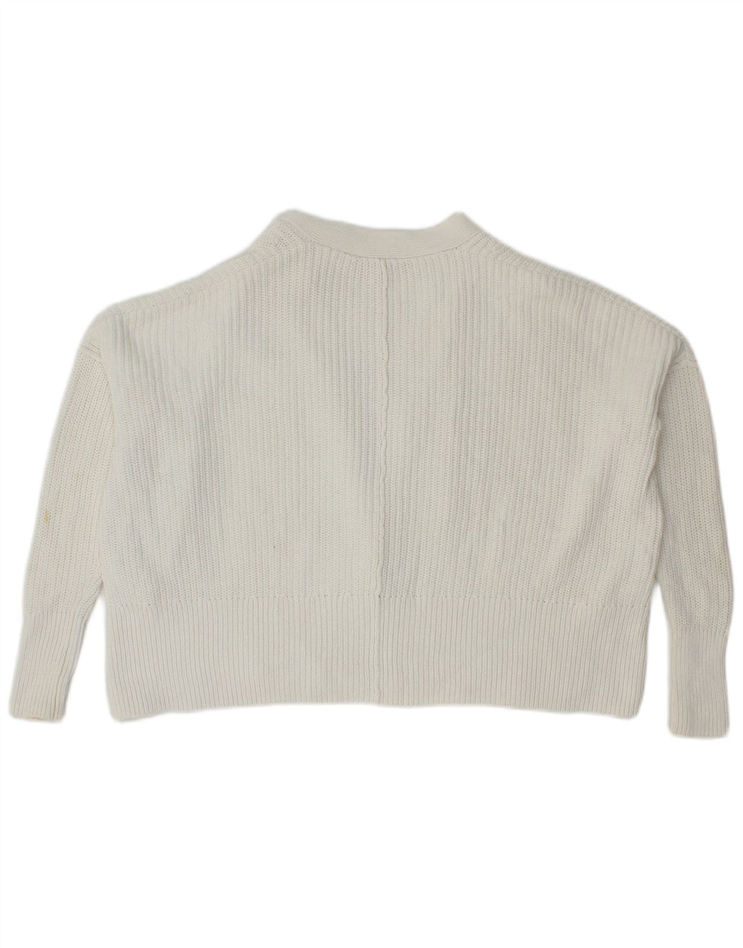 WHISTLES Cardigan court surdimensionné pour femme en coton blanc UK 6 XS